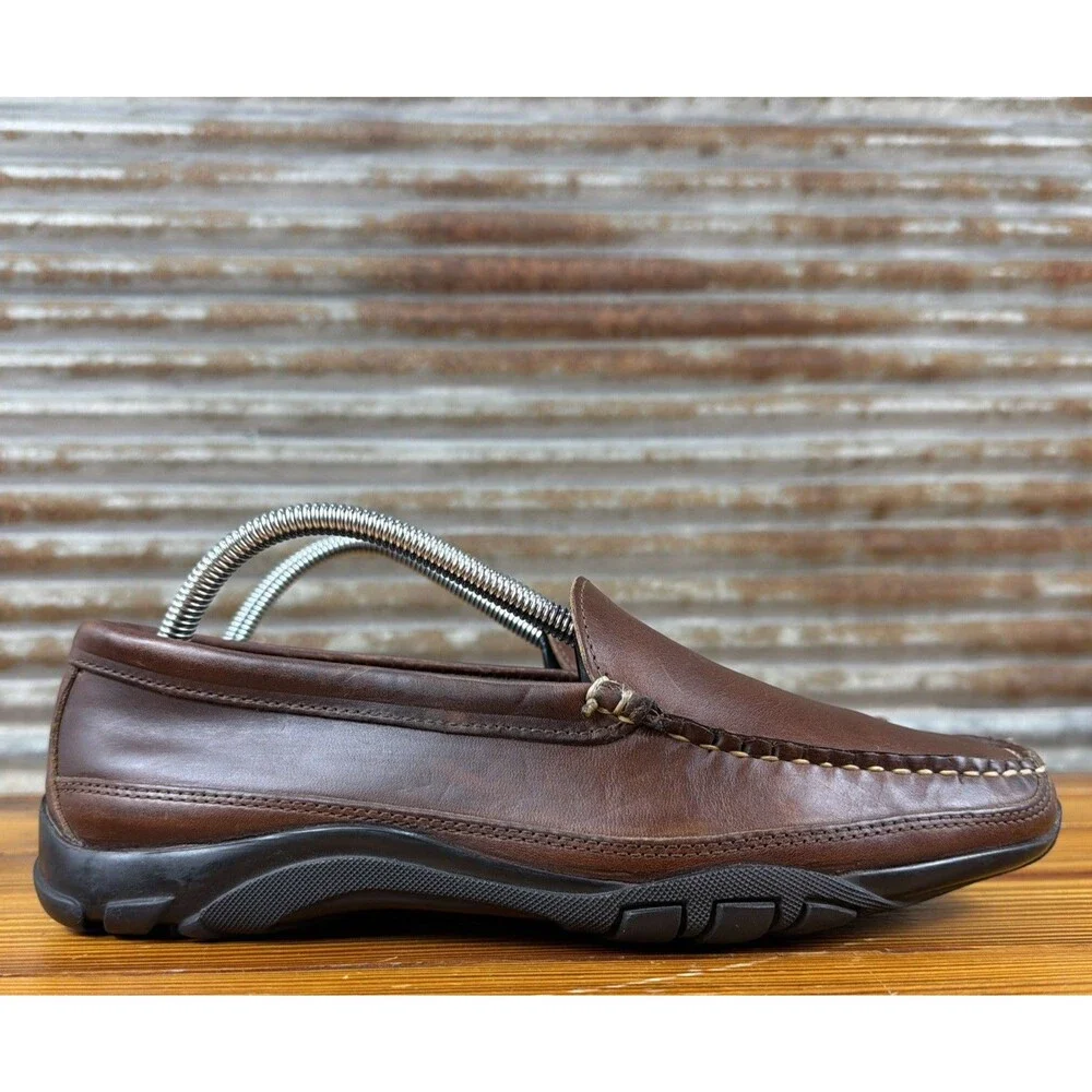 Allen Edmonds Brown Mens Boulder Leather Loafer Size 8E Driving Moc